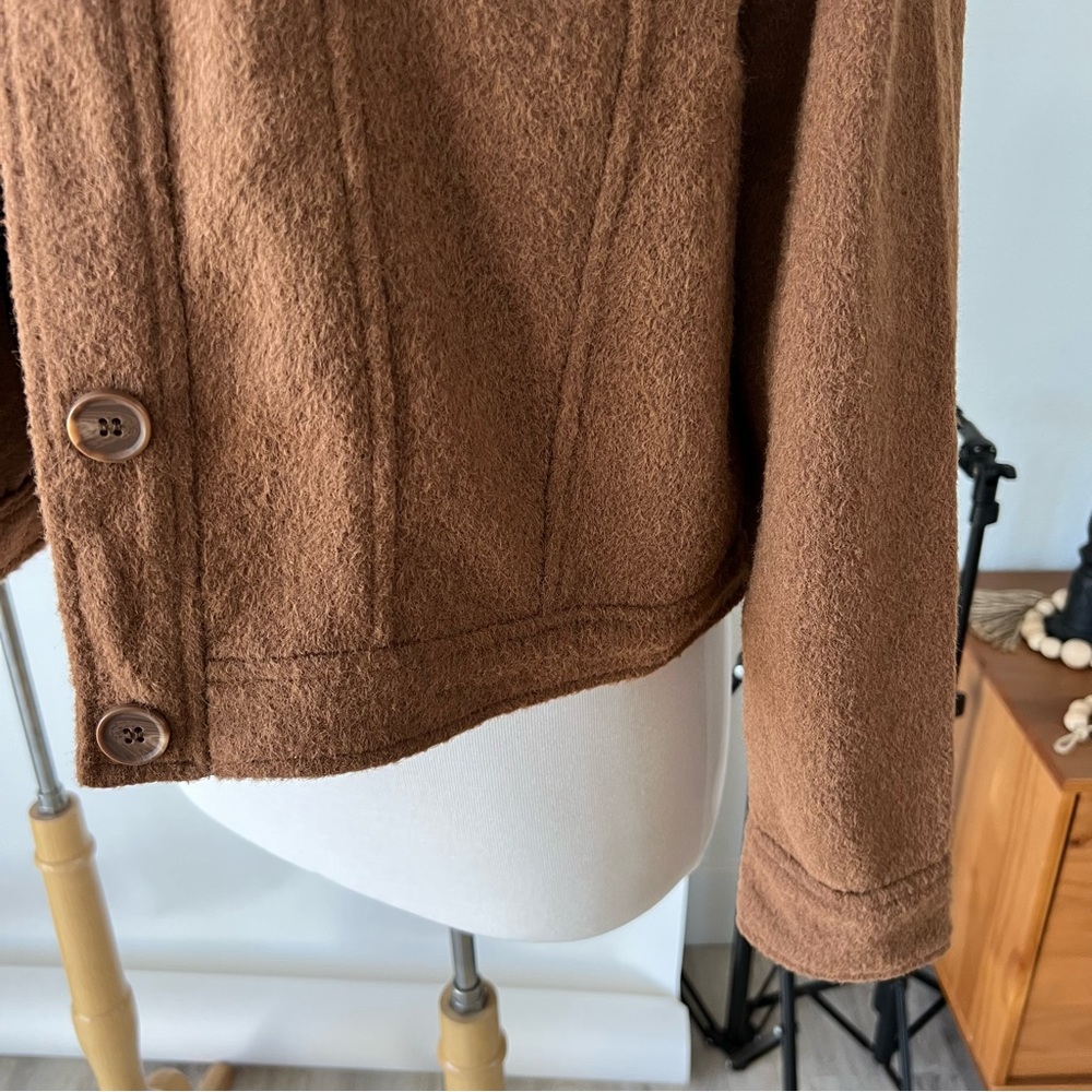 Brown Fleece Shacket - Picture 2 of 4